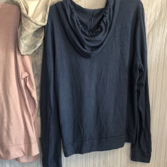 PINK & OLD NAVY lot of 3 size L zip up hoodie sweatshirt jackets w/pockets - Picture 7 of 15